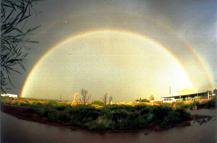 sunrise rainbow over Punmu